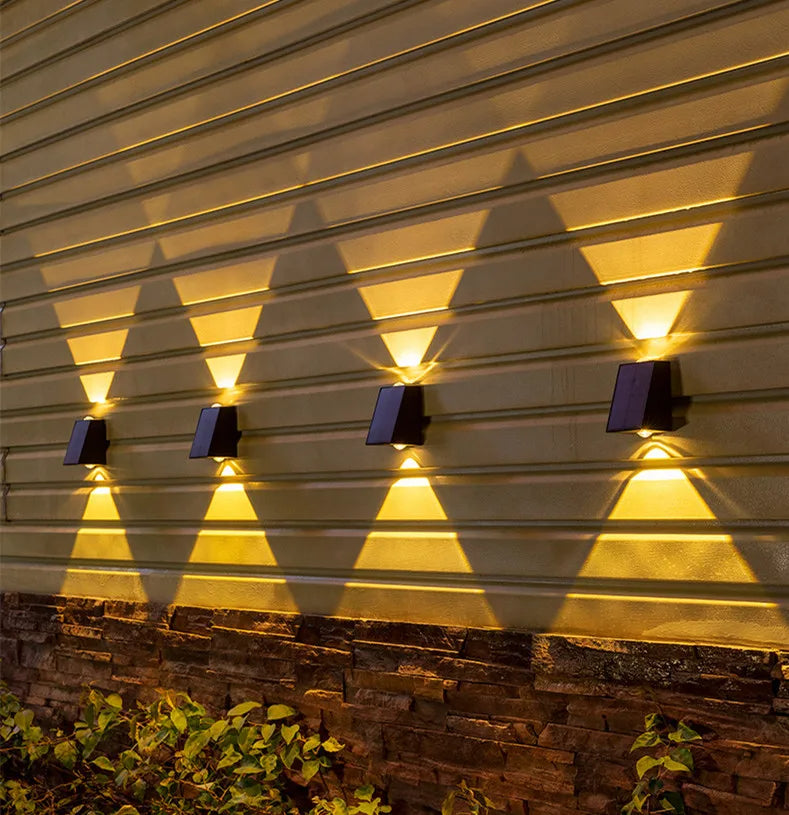 Zonne-energie LED Wandlamp voor buiten – draadloos & weerbestendig