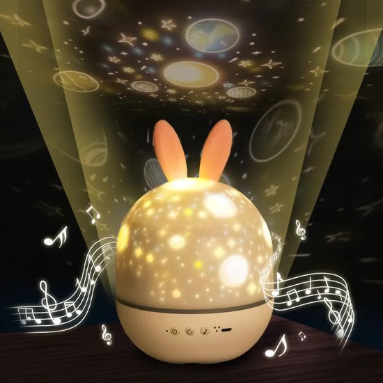 Sterrenprojektor nachtlamp voor kinderen met muziek en timer