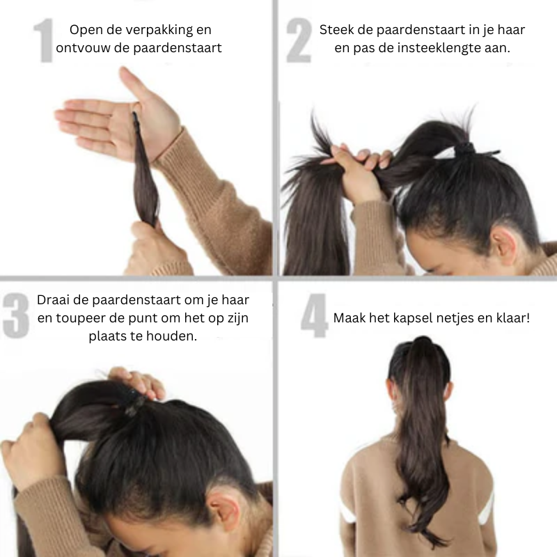 Leah™ – Double Style paardenstaart voor volumineus, stijlvol en elegant haar [50% Korting]