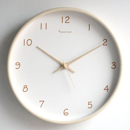 Analoge houten wandklok met geruisloos uurwerk – 25 cm