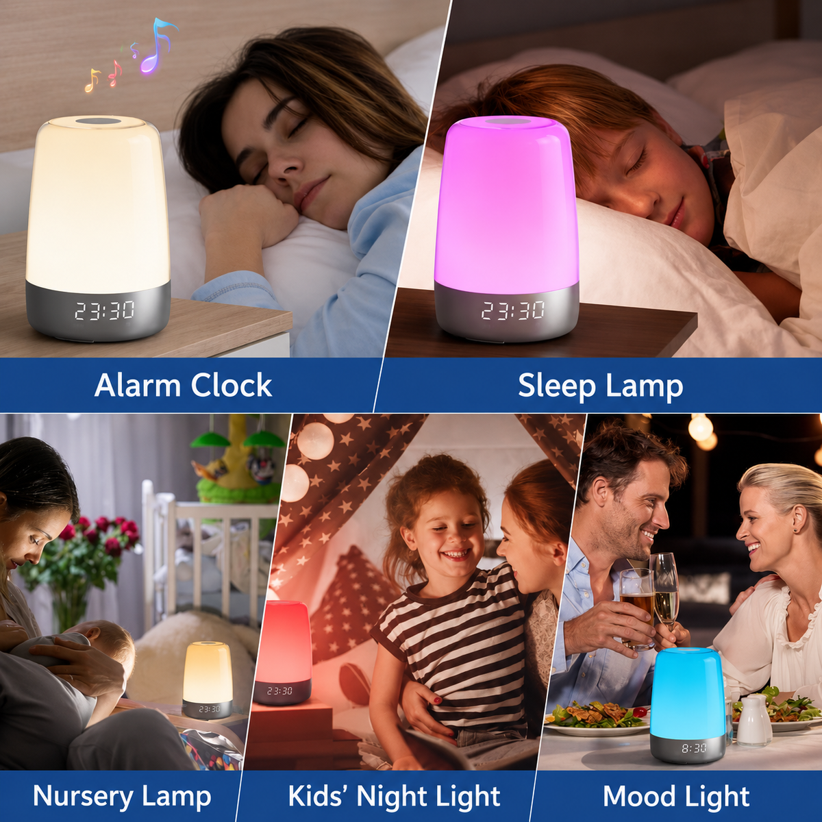 Lichtwekker met zonsopgangsimulatie en nachtlampje