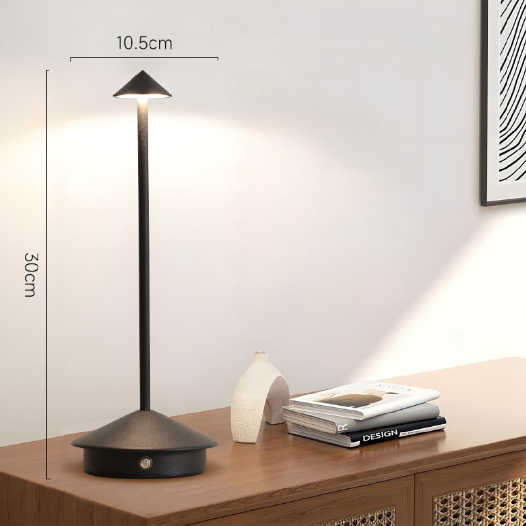 Draadloze LED-tafellamp met touch-dimmer en USB-accu