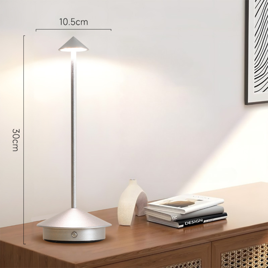Draadloze LED-tafellamp met touch-dimmer en USB-accu