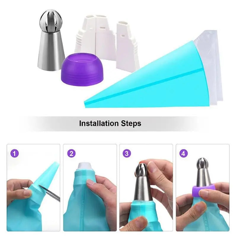 CakeOver™ - Roestvrijstalen taartdecoratieset [4 + 4 Gratis]