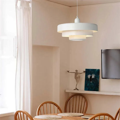 Drielaagse schijf-hanglamp in Macaron-design