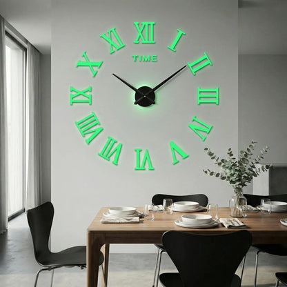 Oversized wandklok met 3D-cijfers – minimalistisch en modern