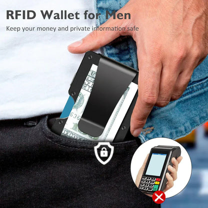 SlimGuard™ – Aluminium Kaartenetui met RFID-bescherming & Geldclip