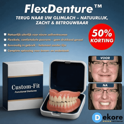 FlexDenture™ – Comfortabele gebitsoplossing met natuurlijke look [50% korting]