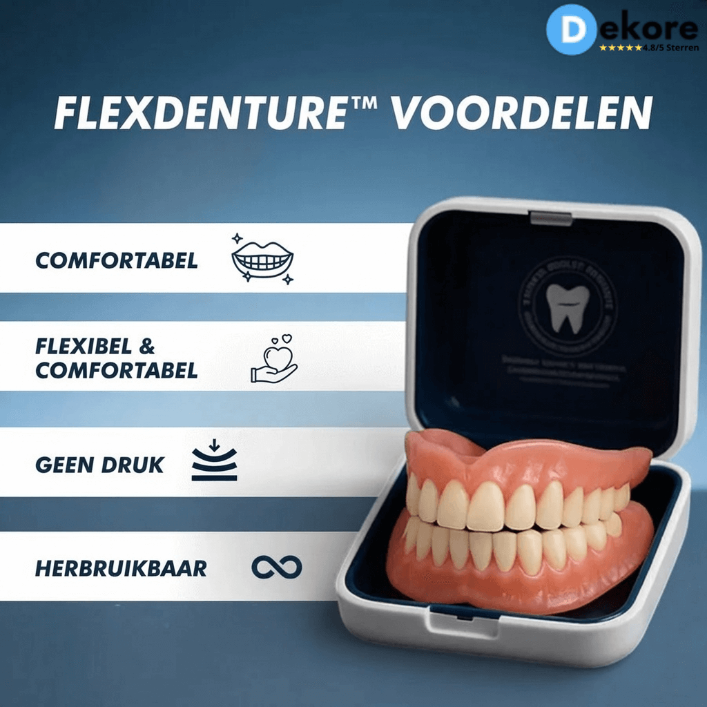 FlexDenture™ – Comfortabele gebitsoplossing met natuurlijke look [50% korting]