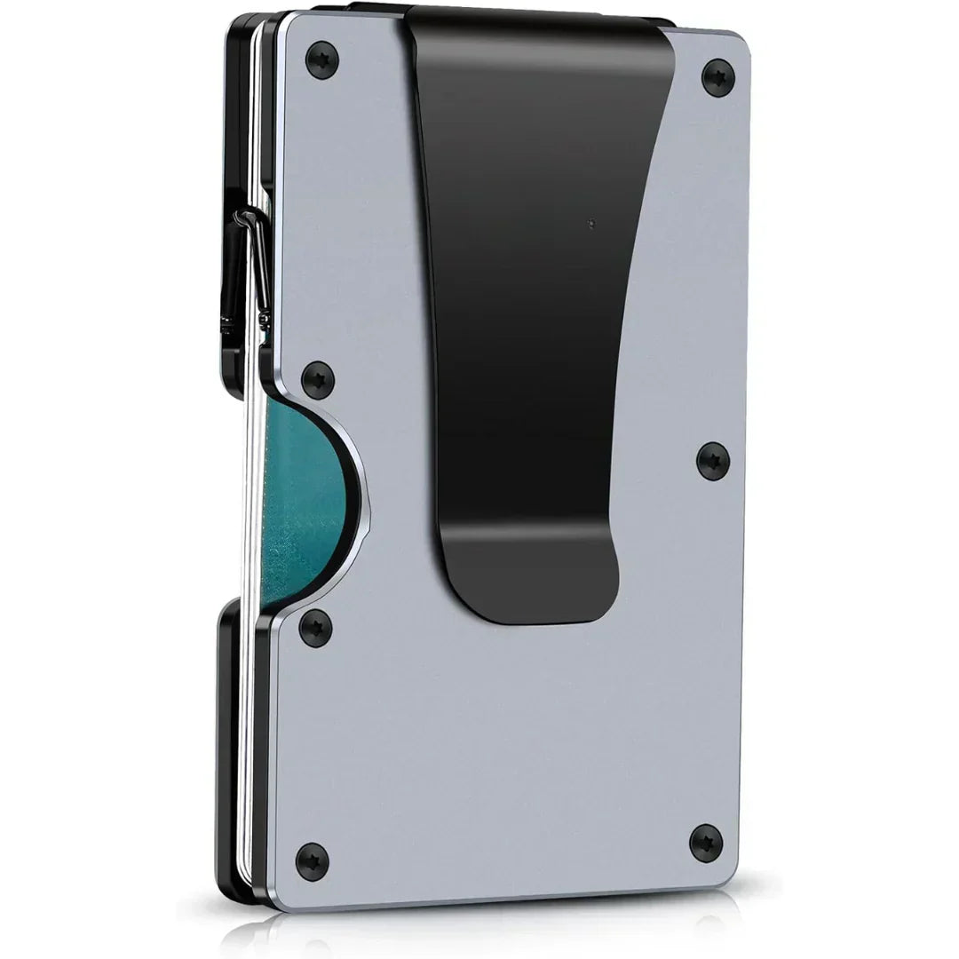 SlimGuard™ – Aluminium Kaartenetui met RFID-bescherming & Geldclip