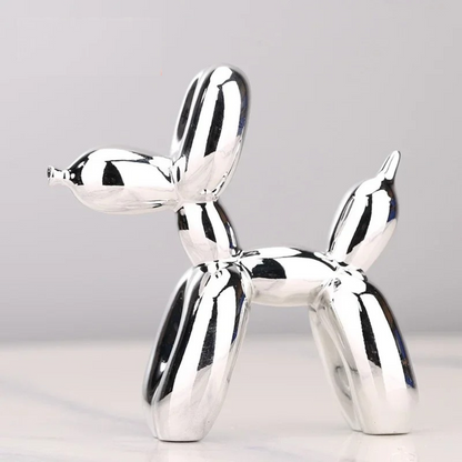 Ballonhond sculptuur van hars – moderne pop-art decoratiefiguur
