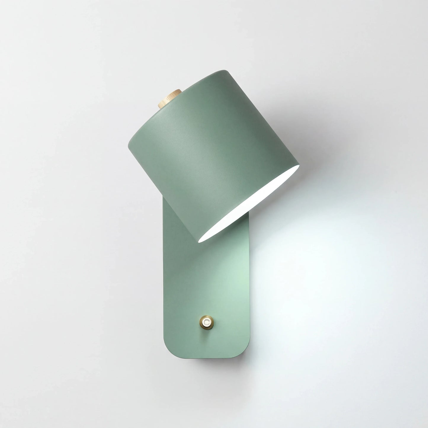 Zwenkbare cilindrische wandlamp met 180° rotatie voor leeslicht