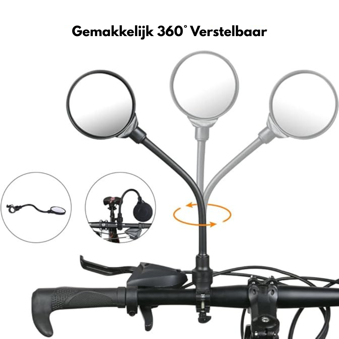 BikeMirror™ – Fietsachterspiegel voor Veilig Fietsen [1 + 1 Gratis]