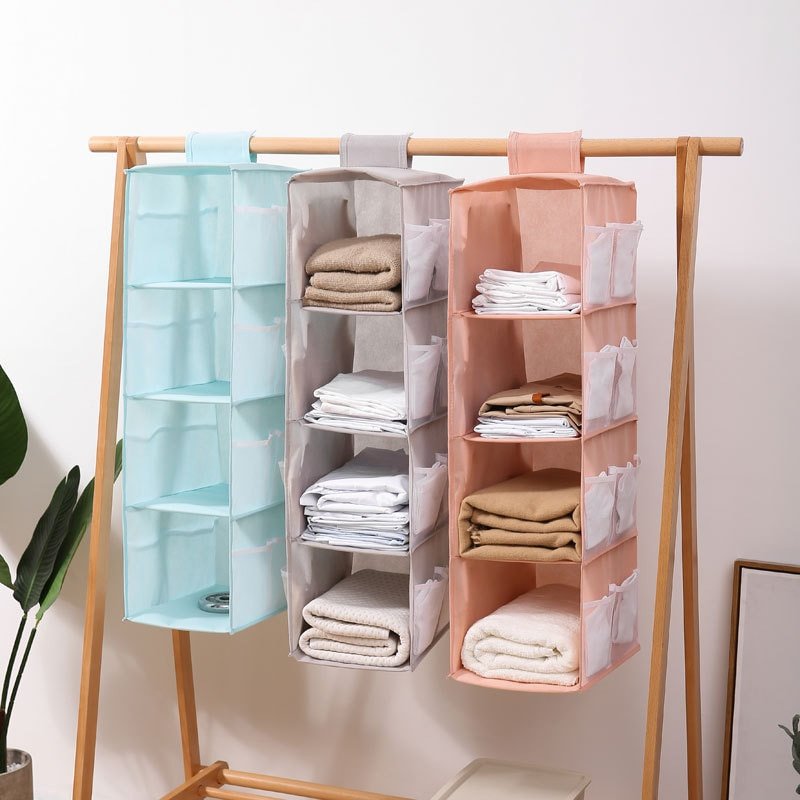 Hangende kledingkast organizer met etages – opvouwbaar