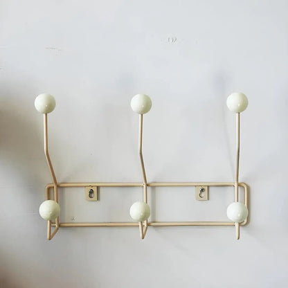 Wandkapstok gietijzer in mid-century stijl met 3 of 4 haken