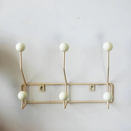 Wandkapstok gietijzer in mid-century stijl met 3 of 4 haken
