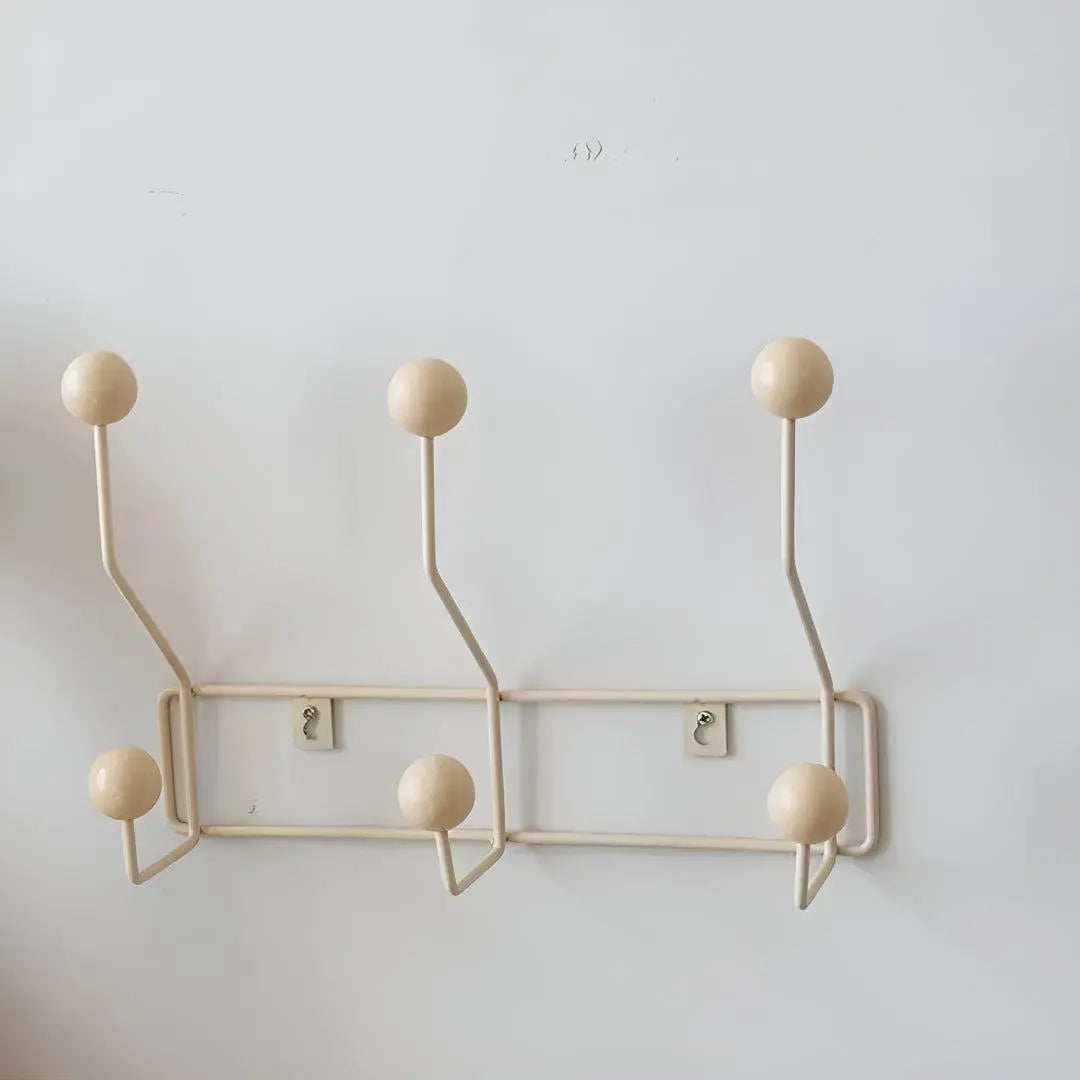 Wandkapstok gietijzer in mid-century stijl met 3 of 4 haken