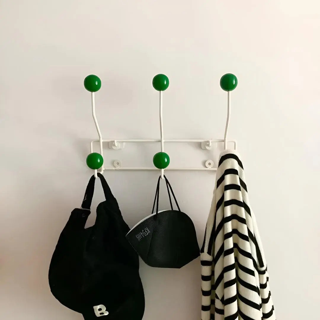 Wandkapstok gietijzer in mid-century stijl met 3 of 4 haken