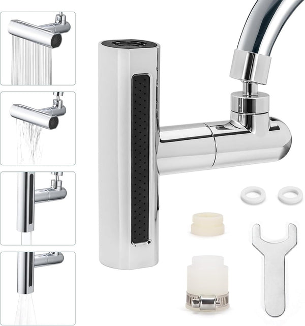 HydroTwist™ – Slimme Waterbesparende Keukenkraan met 4 Straalmodi & 1080° Rotatie