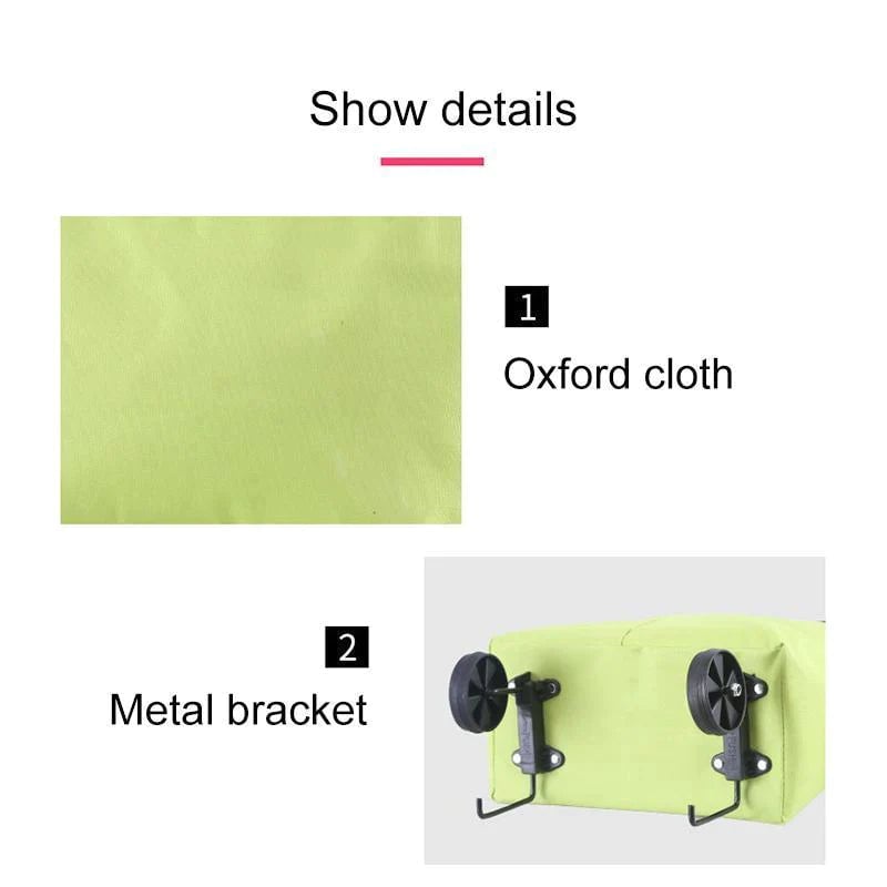 TravelBag™ - 2-in-1 boodschappentrolley / opvouwbare groene tas [50% Korting]