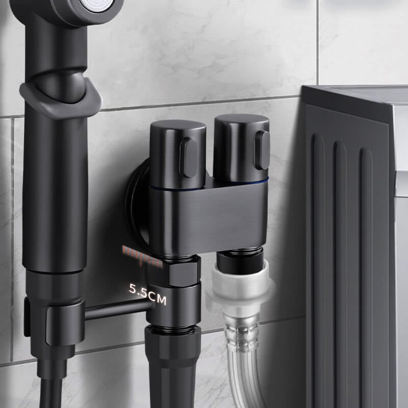 Doublevalve™ – Watertoevoer met matzwarte afwerking [50% Korting]