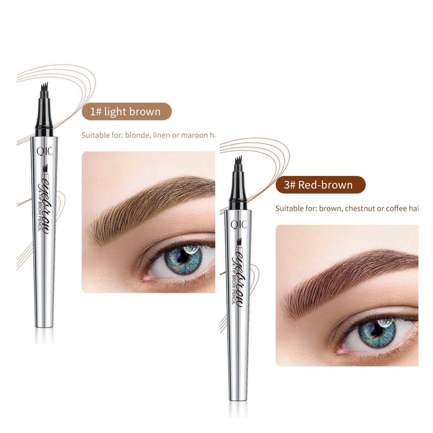 3DMicroblading™ Waterdicht Wenkbrauwpotlood – Natuurlijke Wenkbrauwen [1+1 Gratis]