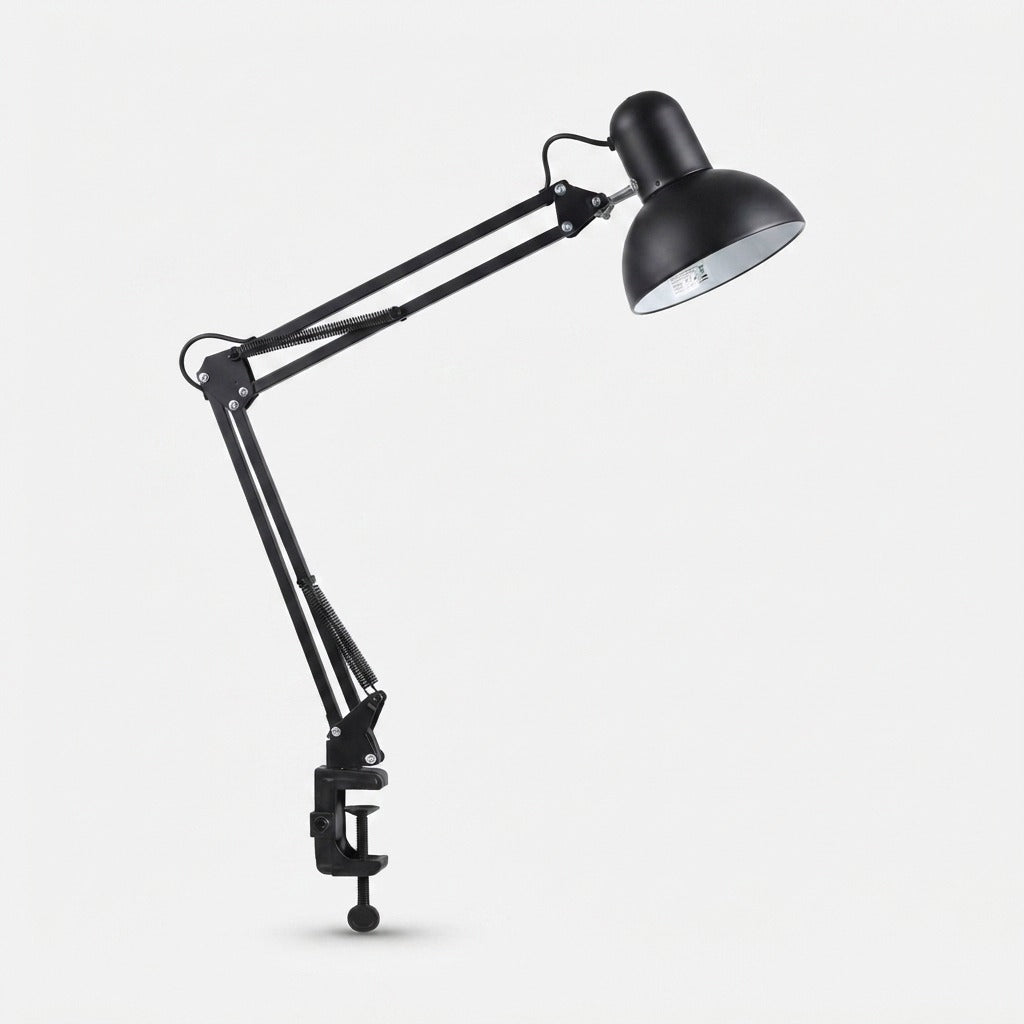 Bureaulamp met verstelbare arm en tafelklem