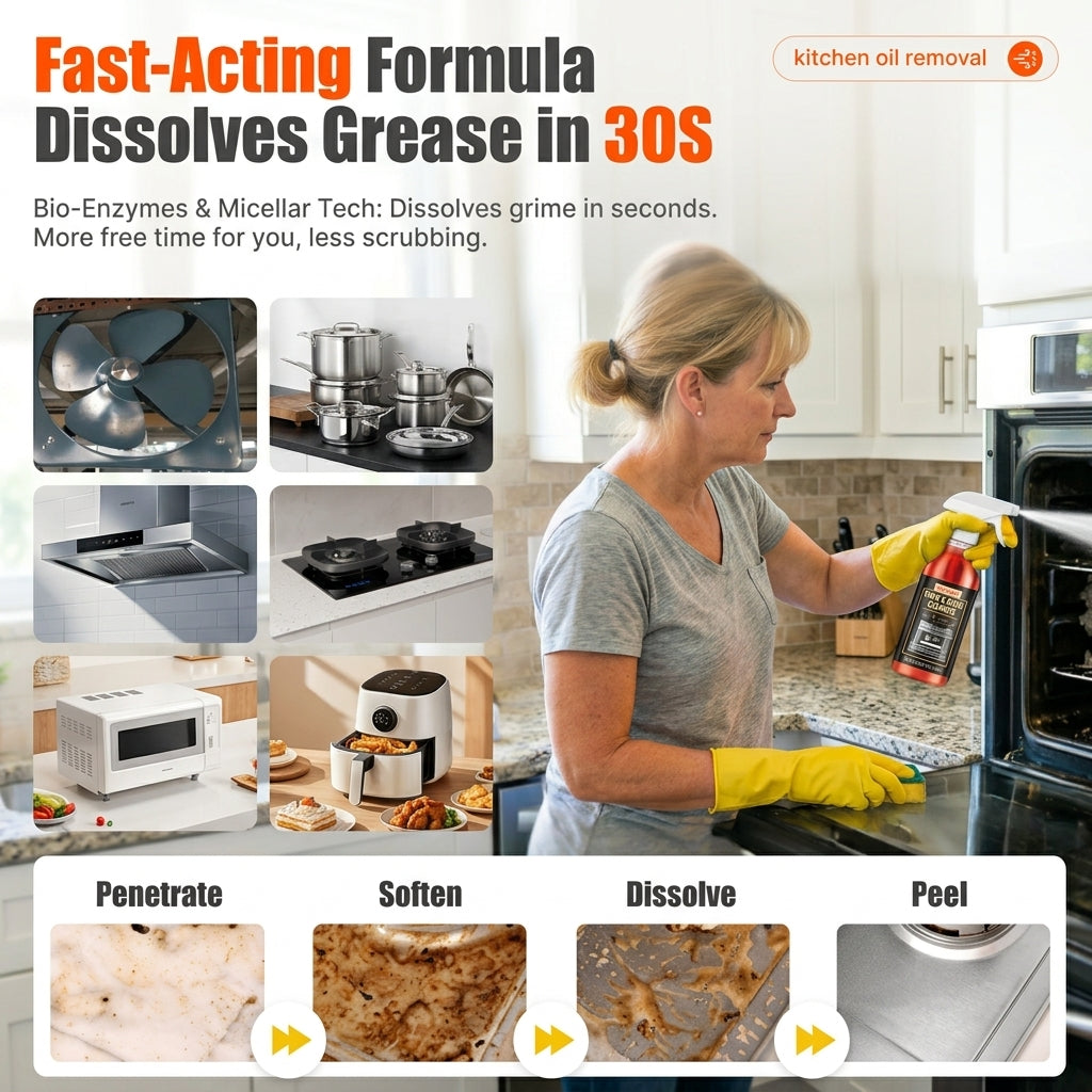 GreaseOff – Krachtige Oven- & Vettreiniger voor Makeloos Schone Keukens | 50% Korting