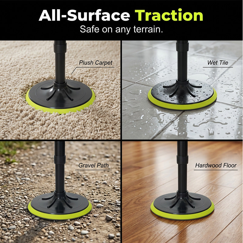 GlideGuard – Antislip Wandelstok met Ergonomische Greep voor Senioren