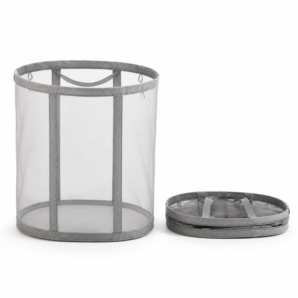 Opvouwbare wasmand van nylon mesh – ruimtebesparend en geventileerd