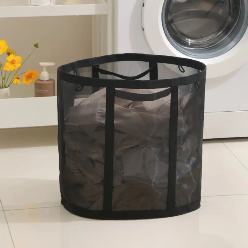Opvouwbare wasmand van nylon mesh – ruimtebesparend en geventileerd