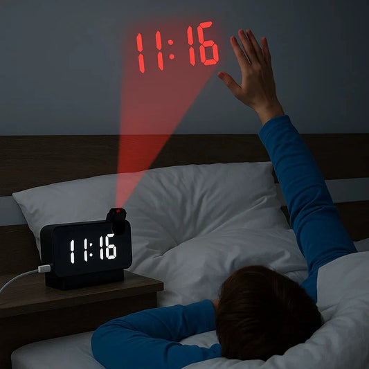 LedDisplay™ - Projectiewekker met spiegeldisplay en groot LED-display [50% Korting]