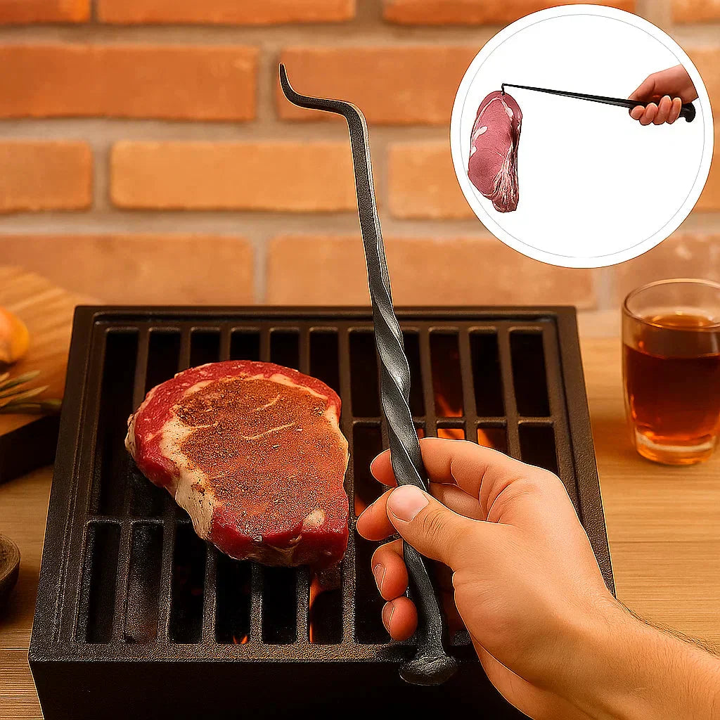 IronFlip™ – Handgesmede grillspatel – veilig draaien op de grill [50% Korting]