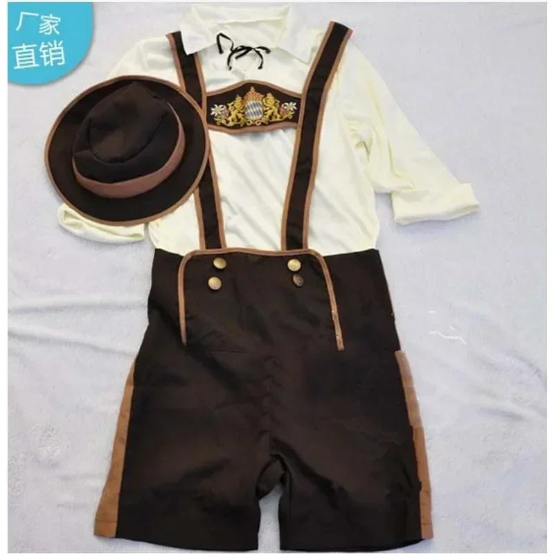 Heren Lederhosen Kostuum Set met Hoed – Beiers Traditioneel Kostuum