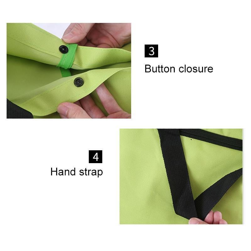 TravelBag™ - 2-in-1 boodschappentrolley / opvouwbare groene tas [50% Korting]