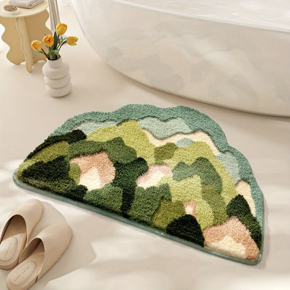 Absorberende badmat met bloemenpatroon – antislip & zacht