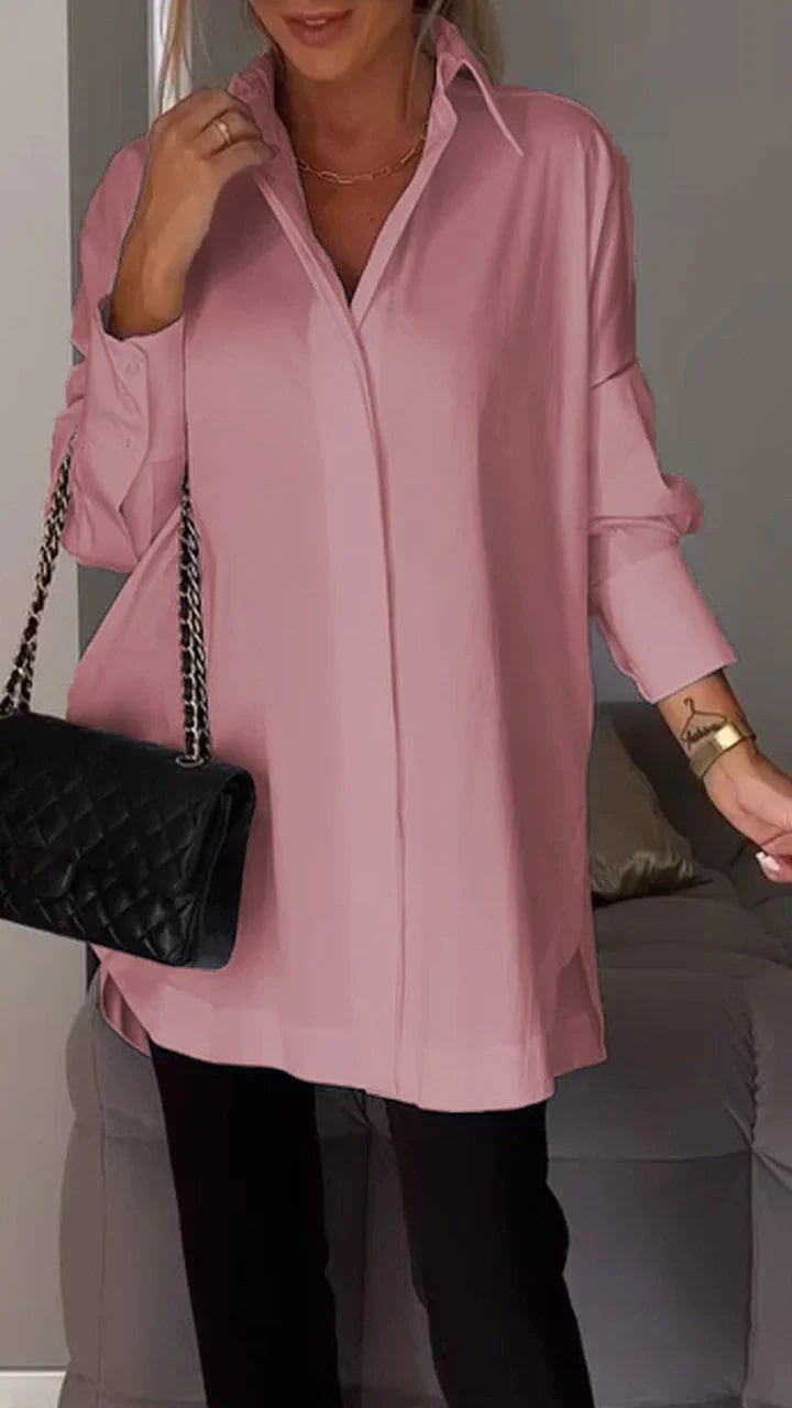 Hillary™ - Lange polo blouse [50% korting]