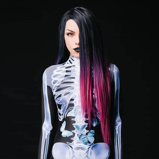 Skelet Ganzlichaamspak met Röntgen Motief – Halloween Kostuum Bodysuit
