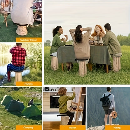 FoldAway™ – Opvouwbare Kruk met 12 Hoogtestanden & Gevoerde Zitting