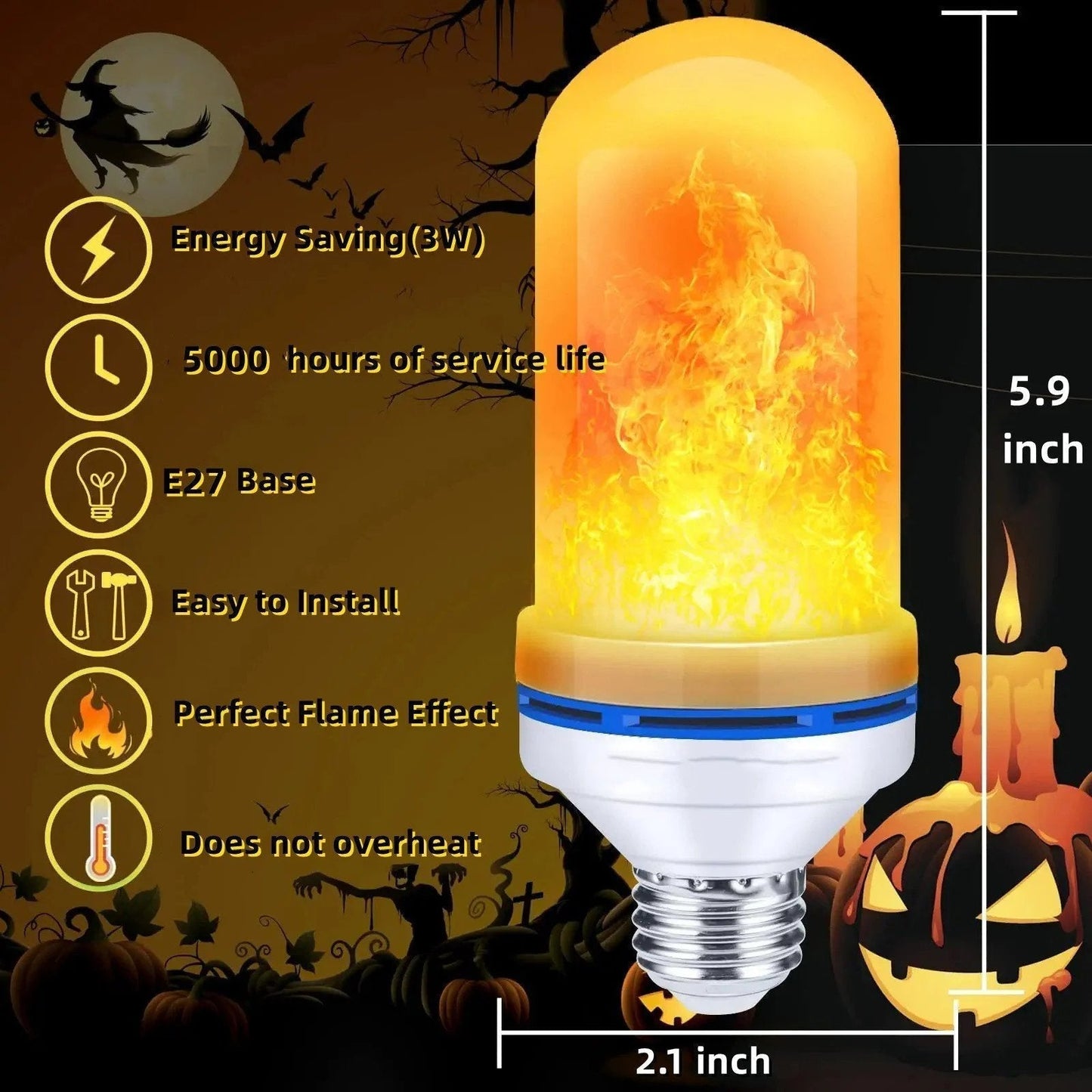 BlazeBulb™ – LED Vlamlamp met Realistisch Vlameffect | Sfeerverlichting