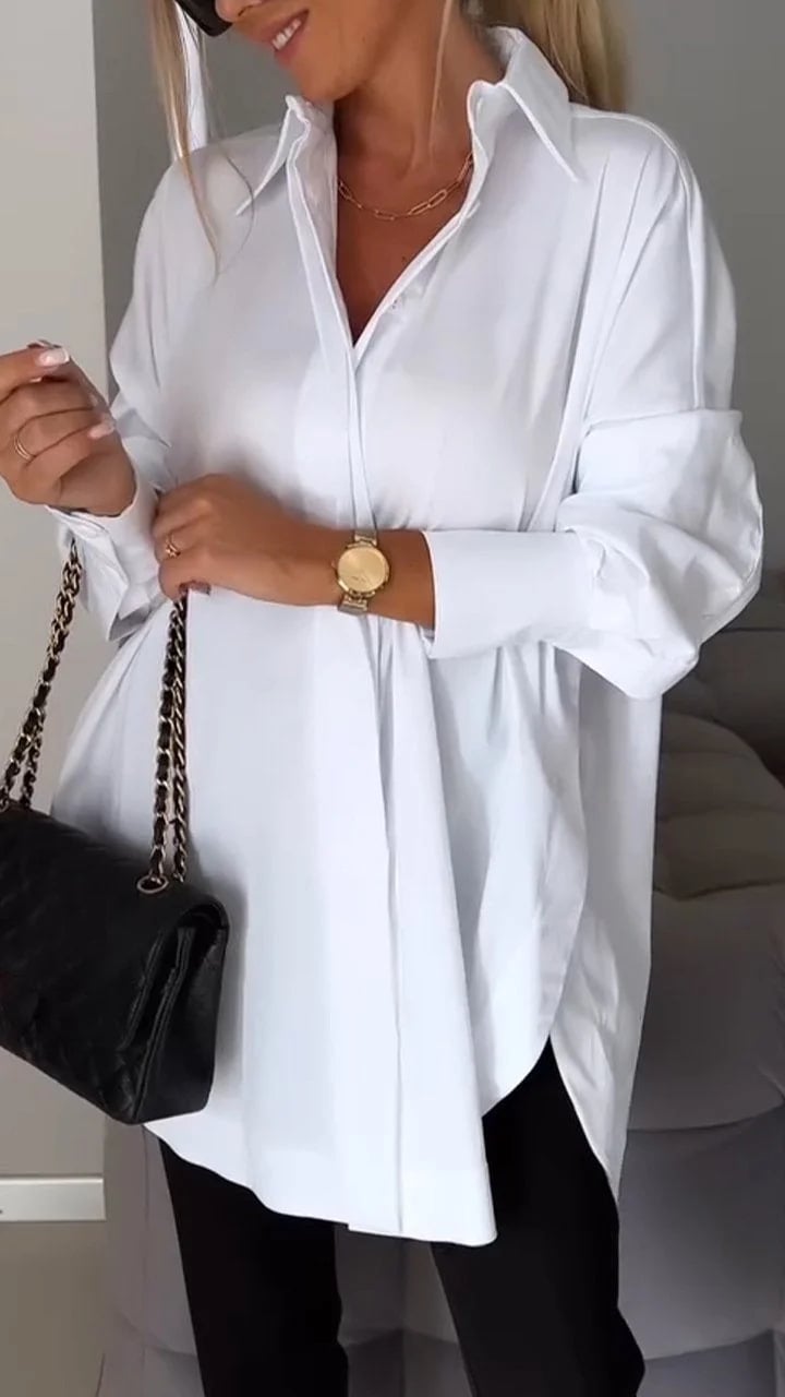 Hillary™ - Lange polo blouse [50% korting]
