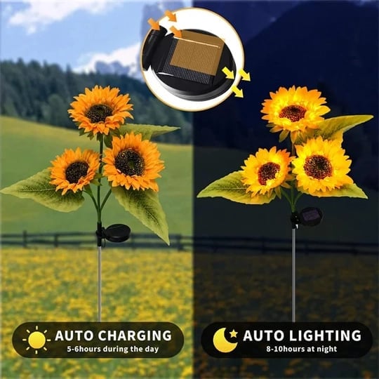 GardenRadiance Zonnebloemlichten op Zonne-energie – Sfeervolle Tuinverlichting
