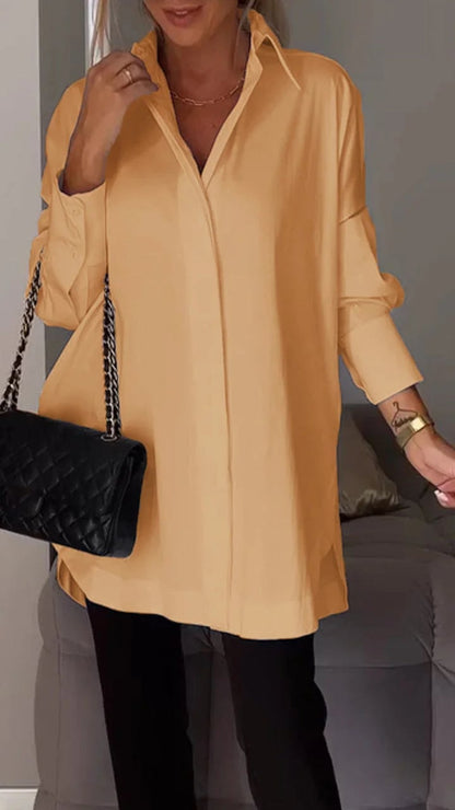Hillary™ - Lange polo blouse [50% korting]
