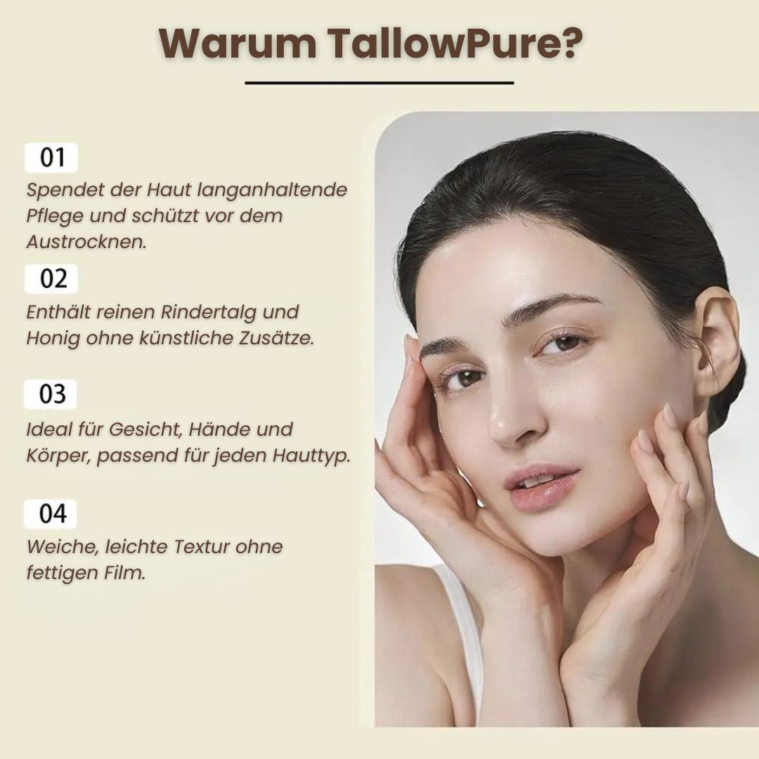 TallowPure™ – Natuurlijke Rundertalg Crème voor Gezicht & Lichaam