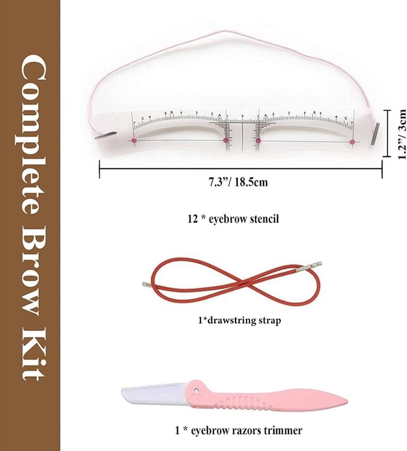 ShapeBrow™ – Wenkbrauwsjablonen Set met 12 Stijlen & Precisietrimmer