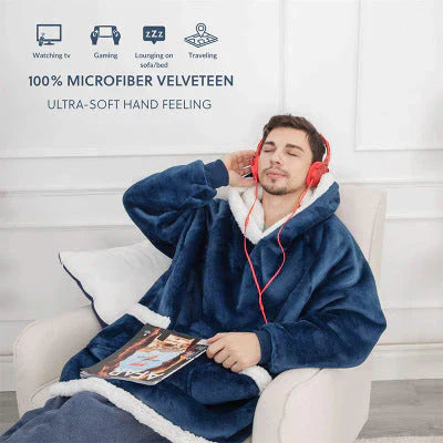 ComfyBlanket™ – Ultrawarme sherpa-fleece hoodie voor extra gezelligheid [50% Korting]
