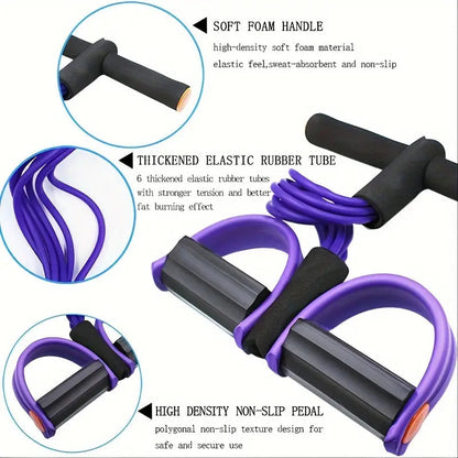 FlexForce™ Weerstandsband – Full-Body Thuis Fitness met 6-Buizensysteem