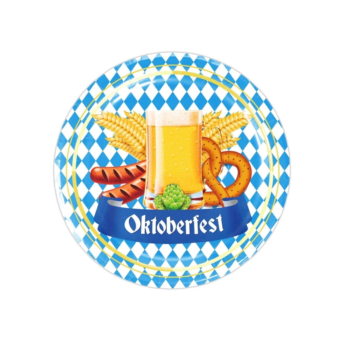 Wegwerp feestservies Oktoberfest-design voor 12 personen