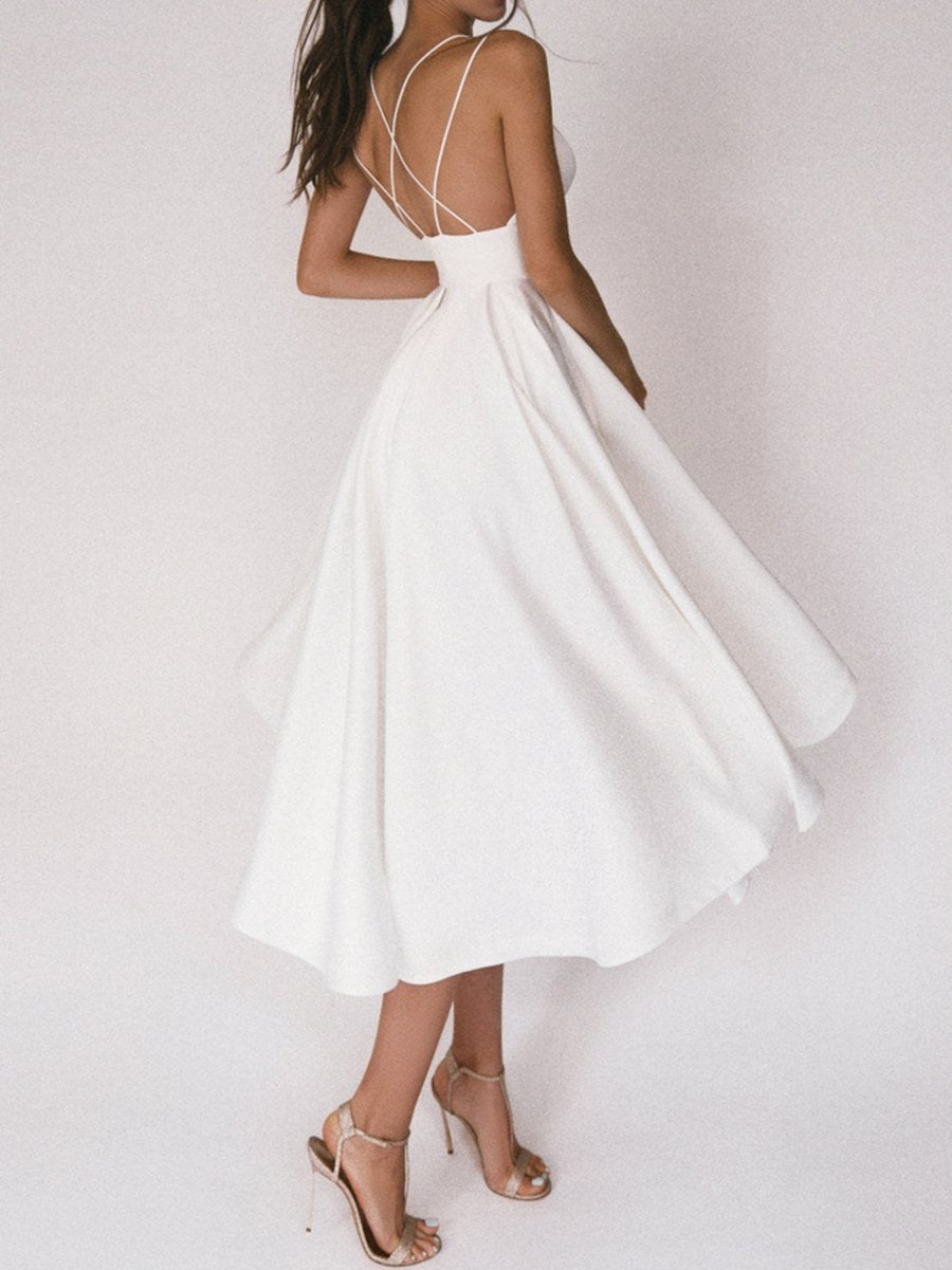 Glamara™ – Elegante jurk met V-hals en fijne bandjes [50% Korting]