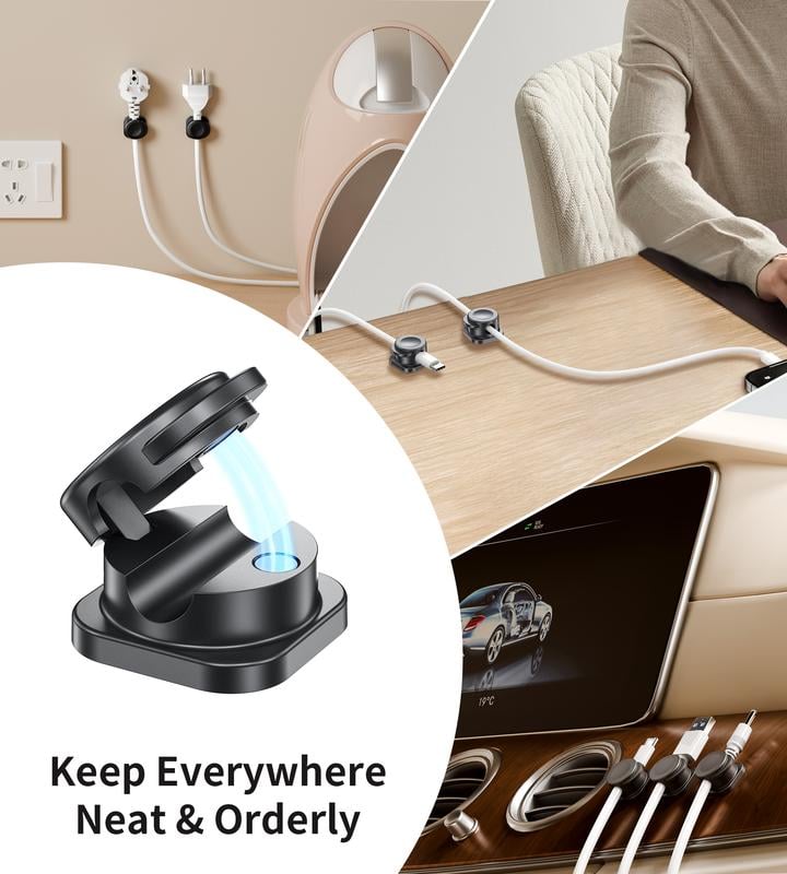 MagnoClip™ - 12 magnetische kabelklemmen [6 + 6 Gratis]